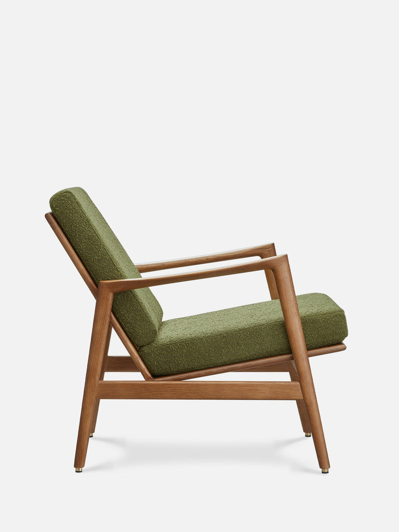 Fauteuil Stefan — Tissu bouclé Olive