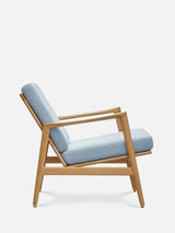 Fauteuil Stefan — Tissu bouclé Bleu