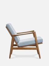 Fauteuil Stefan — Tissu bouclé Bleu