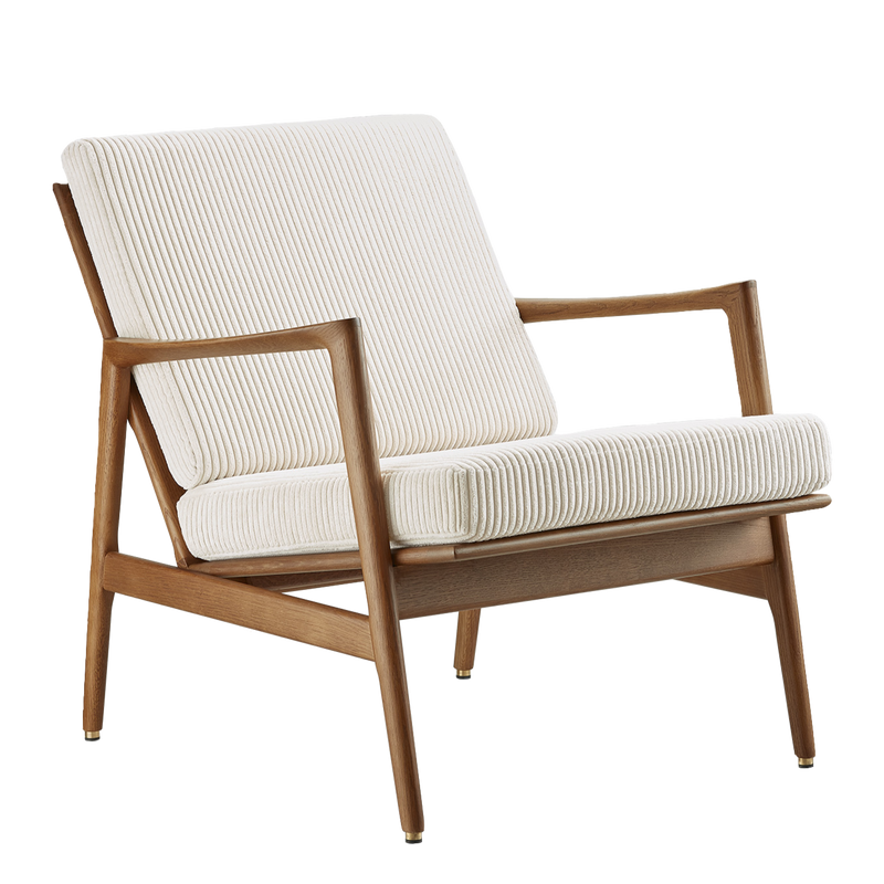 Fauteuil Stefan — Velours côtelé Crème