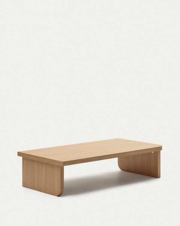 Table basse Oaq — en placage de chêne finition naturelle 140 x 75 cm FSC Mix Credit