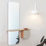 Miroir One More Look - Oak — Pearl White