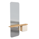 Miroir One More Look - Oak — Pearl White