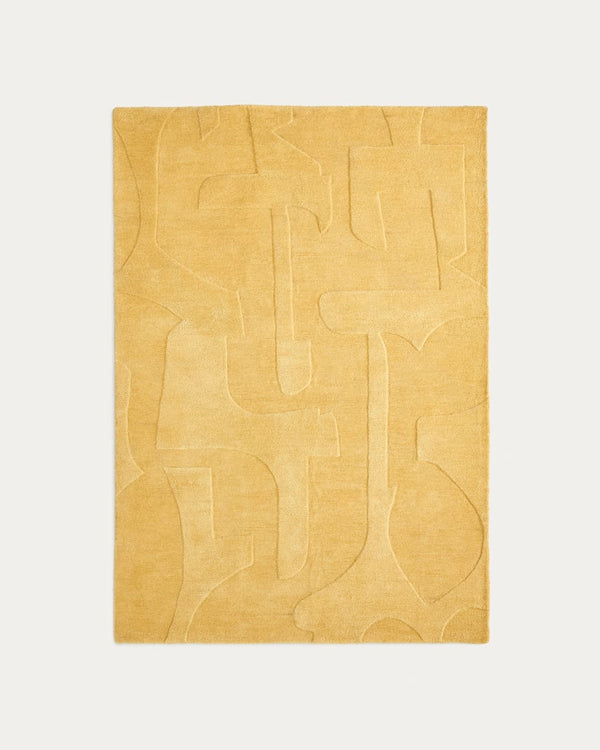 Tapis Maie — en laine et viscose moutarde  160 x 230 cm
