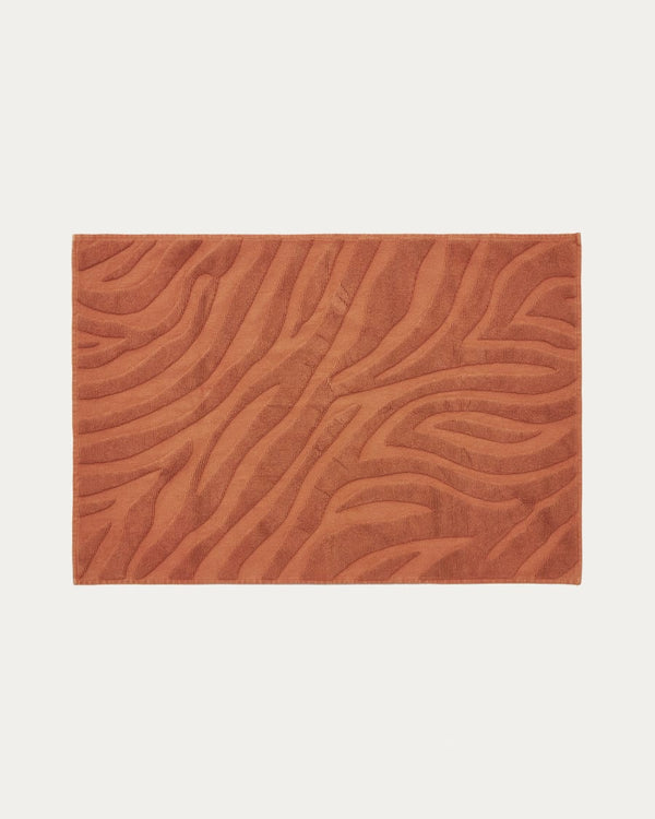 Tapis de bain Goda — 100% coton terracotta 50 x 70 cm