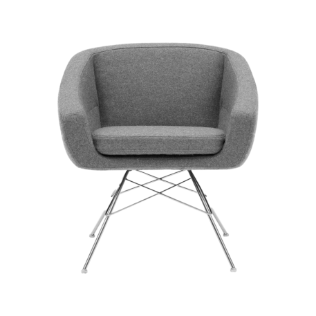 Chaise de réunion Aiko — Cadre gris & Eco cotton 520