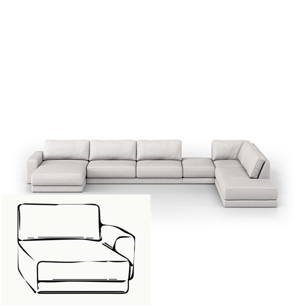 Canapé Montreal - Module chaise longue 107x160cm — Serie 1