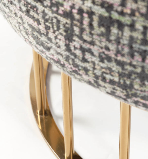 Pouf Mary — halsey multi top, plated polished brass base