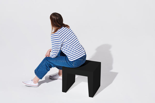 Tabouret Concrete — Recycled black