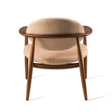 Fauteuil en frêne Roundy — Tissu beige