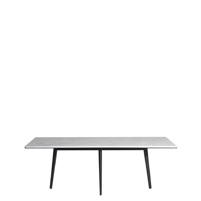 Table de diner François — White/ebonized/bronze