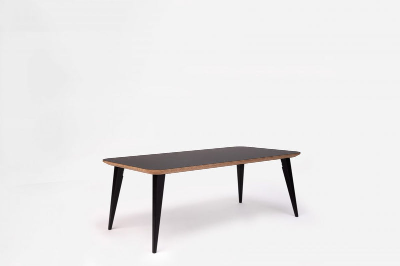 Table Bob 180cm Noir — Hêtre teinté & Fenix