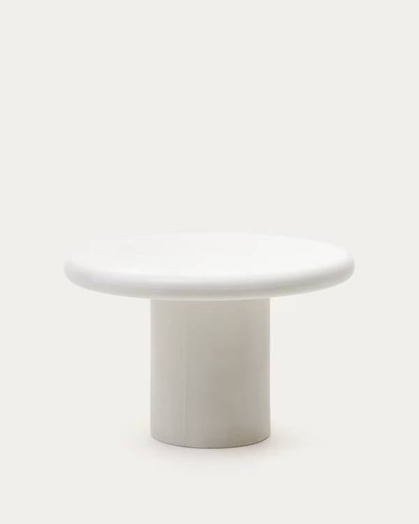Table ronde Addaia — en ciment blanc Ø120 cm