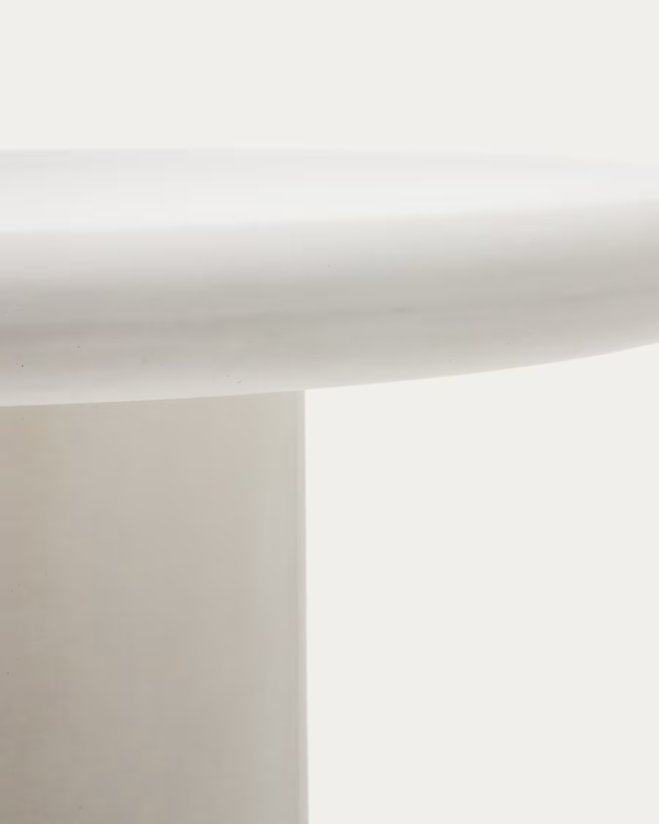 Table ronde Addaia — en ciment blanc Ø120 cm