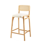 Chaise de bar Karl 2 — bouclê snow seat, beech 056-0 structure