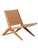 Chaise longue Lawit — Teck naturel