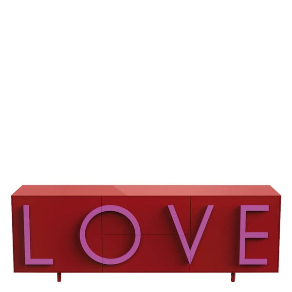 Cabinet Love large — Red, fluorescent pink