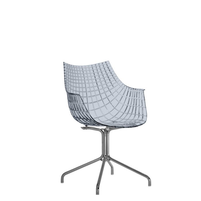 Chaise de bureau Meridiana — Smoky grey, chrome