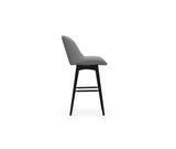 Chaise de bar Sonny H65 LR TS — Bois noir & Mirage TA gris clair