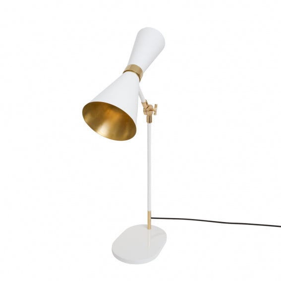 Lampe de table Cairo en laiton — Blanc