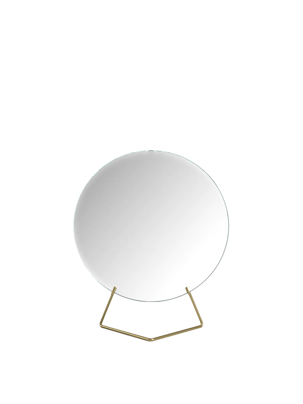 Miroir sur pied Ø20 — Laiton