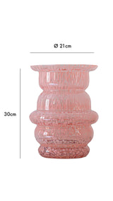 Vase en verre soufflé Le Dôme — Rose