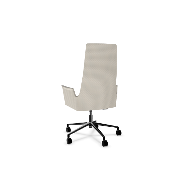 Fauteuil de bureau ALTEA dossier haut - pied pivotant 5 branches sur roulettes + vérin à gaz — G2 HILTON 4