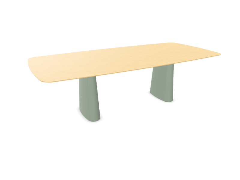 Table Essens - piétement elliptique V74 — Plateau chêne 260x120