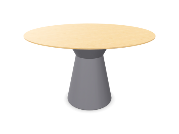 Table Essens - piétement rond 50cm G49 — Plateau chêne Ø120
