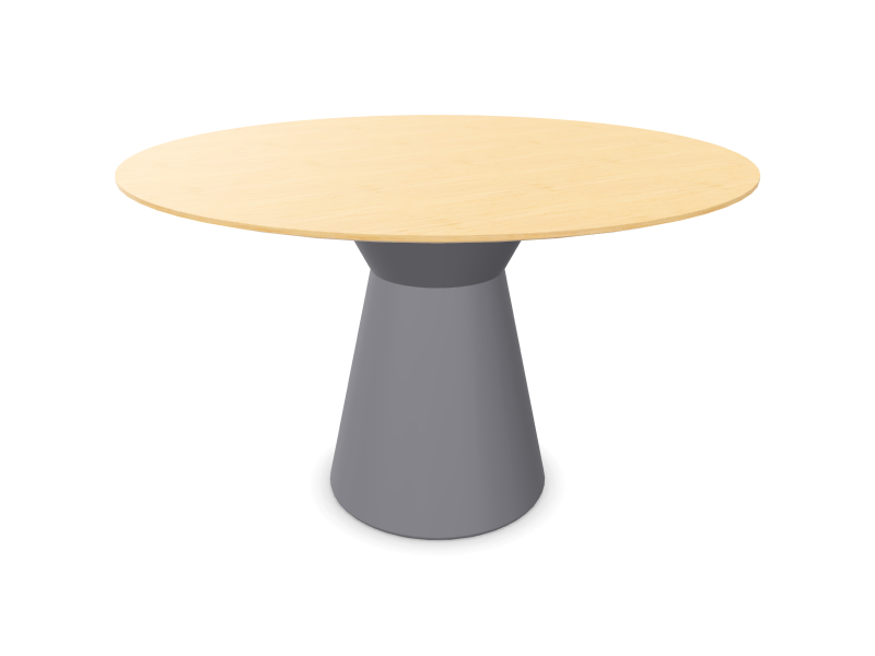 Table Essens - piétement rond 50cm G49 — Plateau chêne Ø120