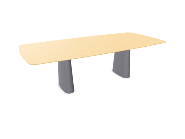 Table Essens - piétement elliptique G49 — Plateau chêne 260x120