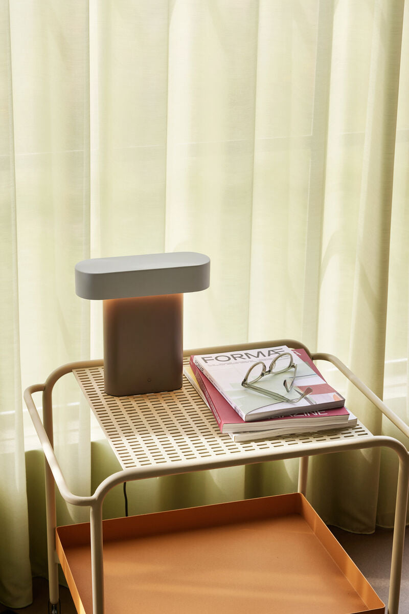 Lampe de table SLEEK — Marron/Gris clair