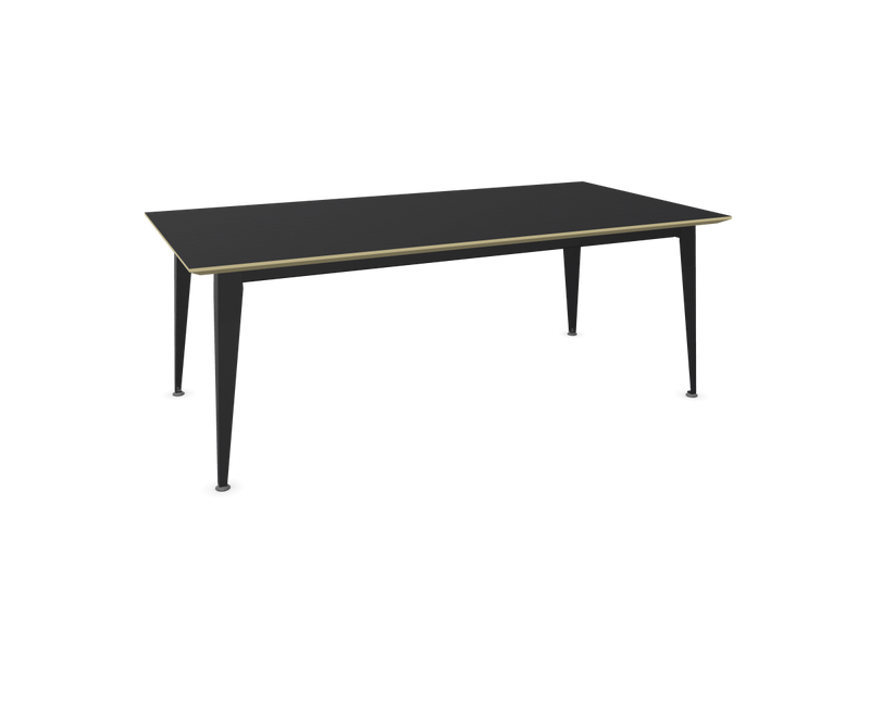 Table Don rallonge 150x90cm — Hêtre teinté & Epoxy
