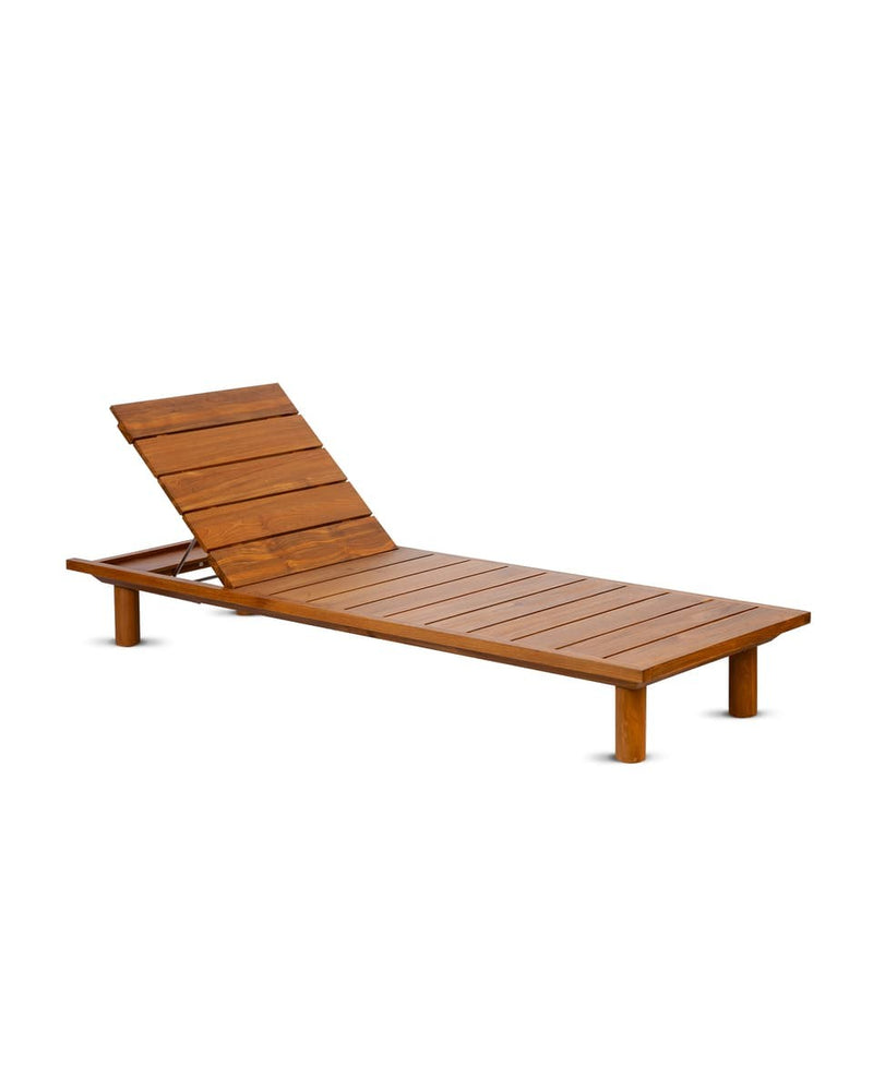 Chaise longue Toprak — Teck