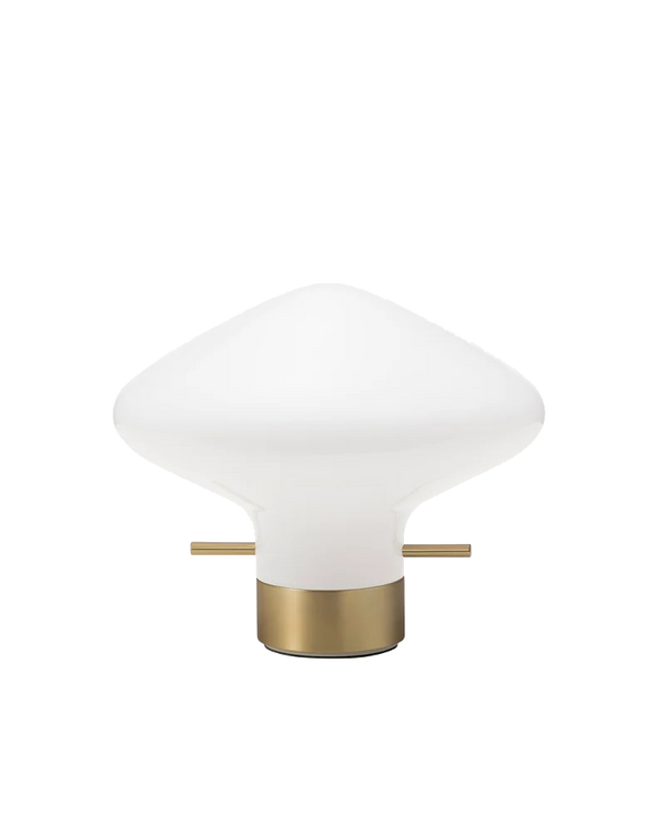 Lampe de table Repose — Blanc & laiton