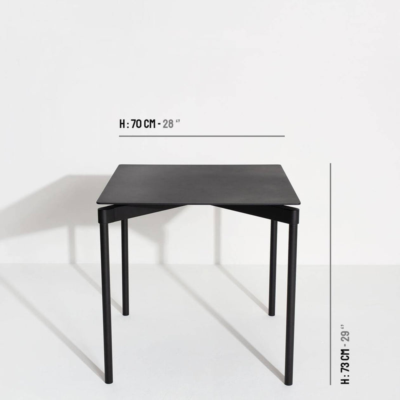 Table carrée Fromme — Noir