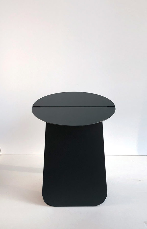 Table d'appoint Youmy — Ronde symétrique noir anodique