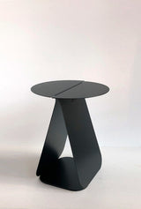 Table d'appoint Youmy — Ronde symétrique noir anodique