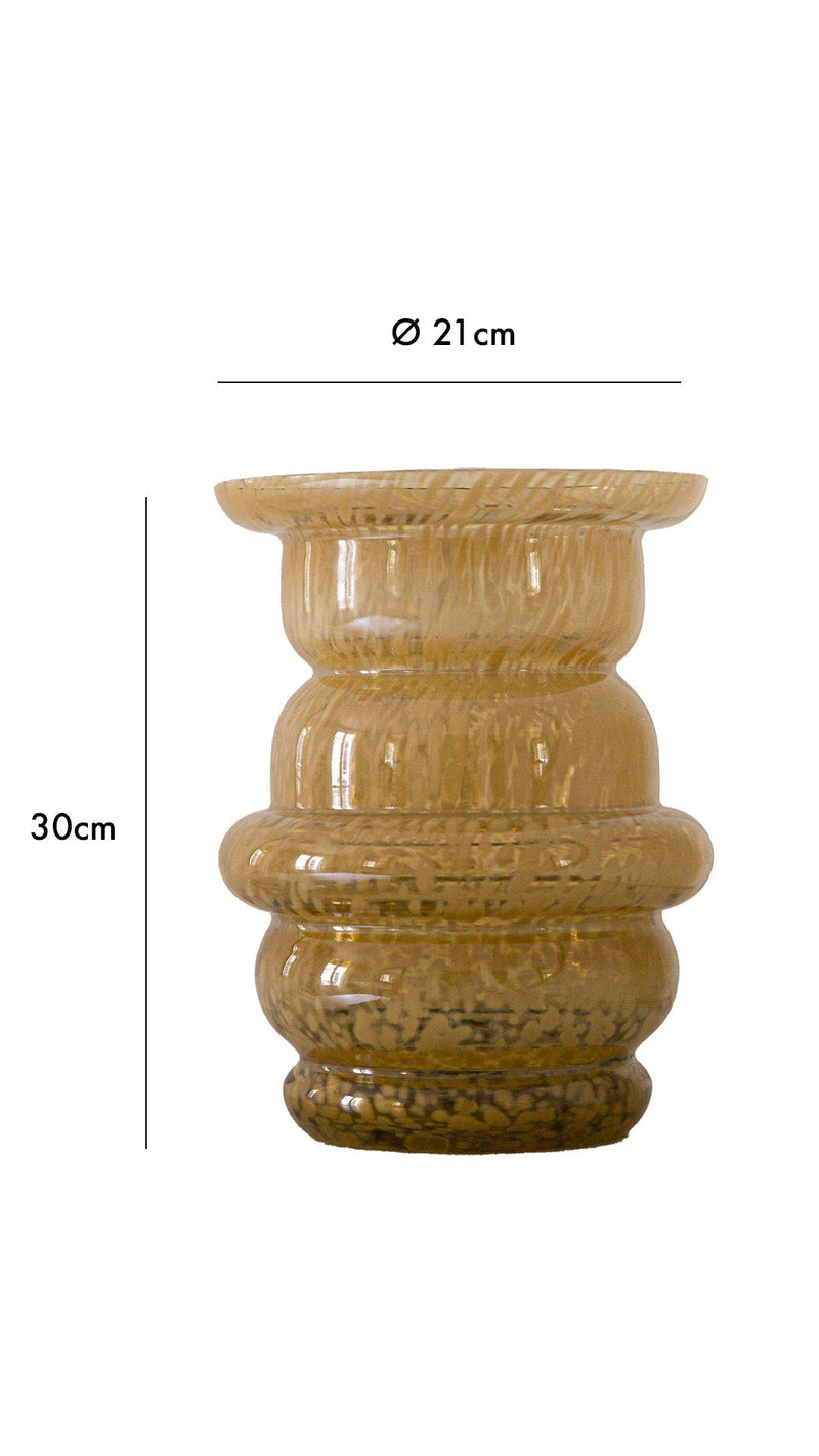 Vase en verre soufflé Le Dôme — Ambre