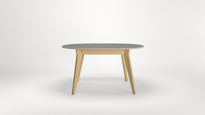 Table Mikado rallonge 140x120cm — Hêtre Naturel & Fenix NTM Comodoro