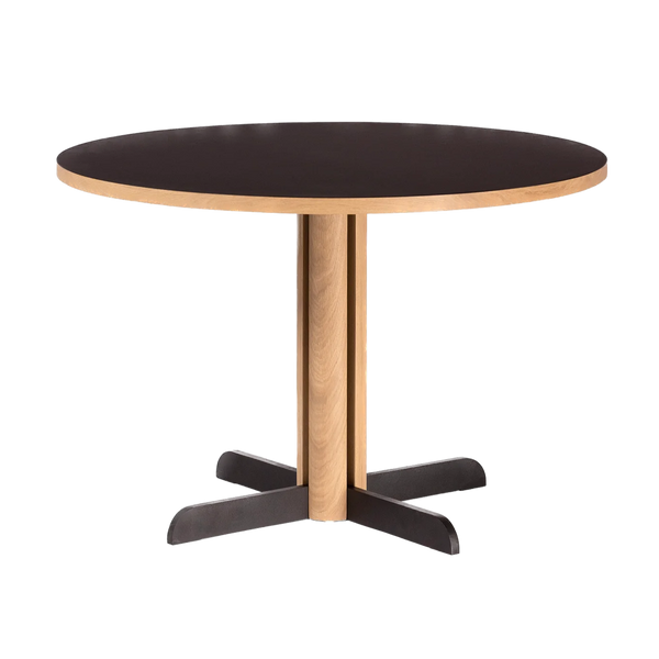 Table de diner Toucan ronde — Chêne noir