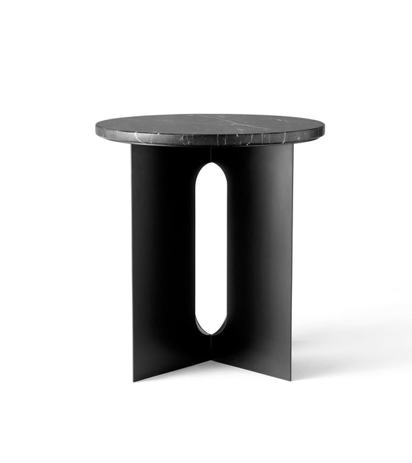 Table d'appoint en marbre Androgyne — Noir & marbre noir