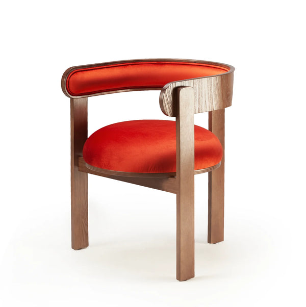 Chaise Moulin — barcelona paprika, beech and plywood 056-3