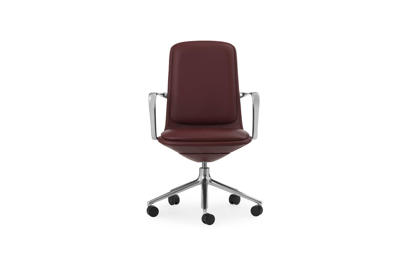 Chaise de bureau Off Low 5W — Bordeau avec coussin