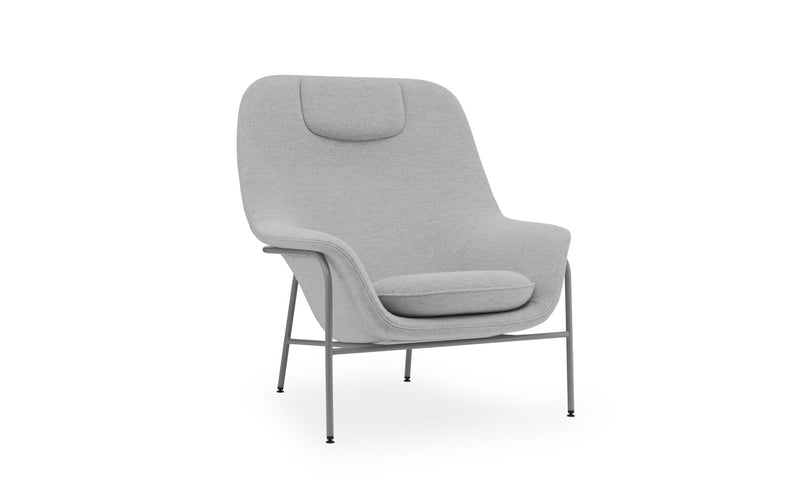 Fauteuil Drape Haut en acier — Gris