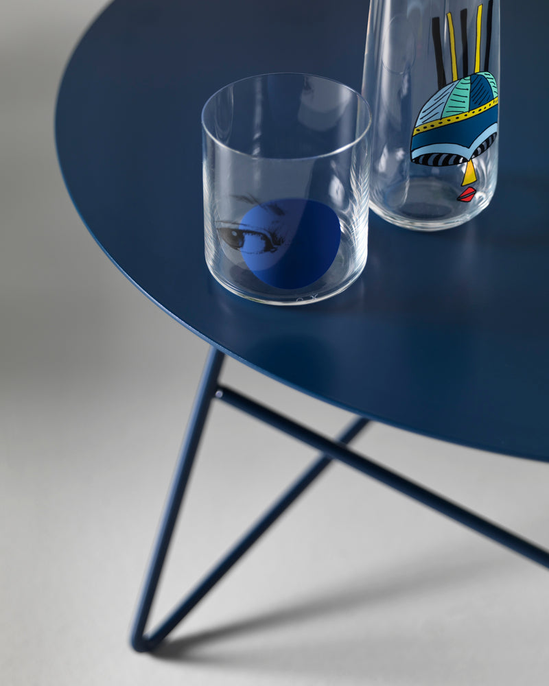 Table basse Ermione en métal — Bleu navy