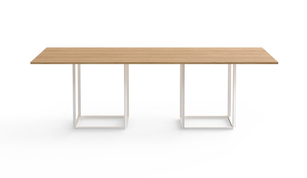 Table de diner Florence rectangulaire — Natural Oak w. White Frame