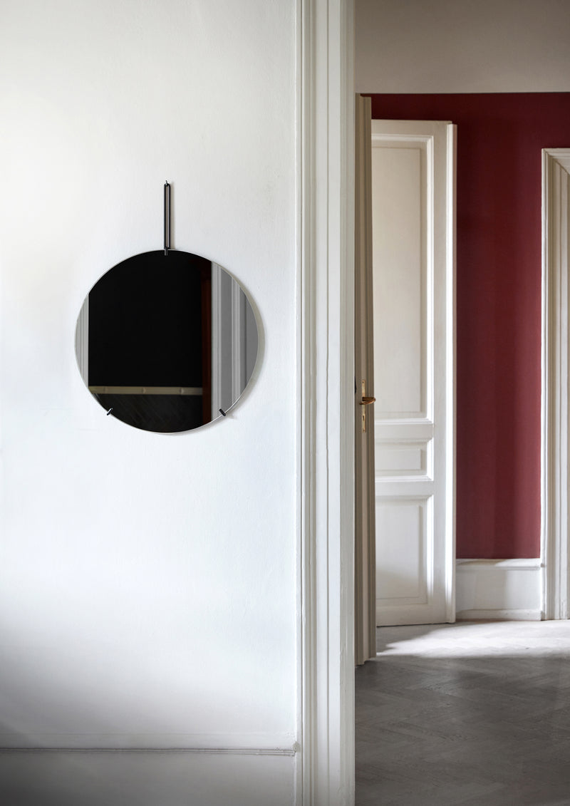 Miroir Rond Ø 70cm — Noir