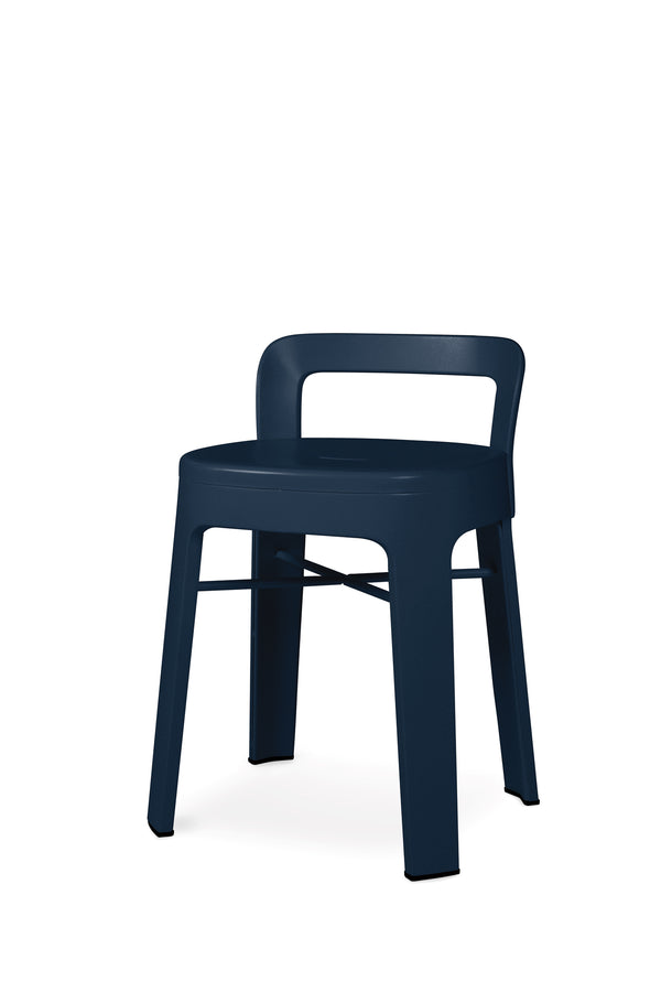 Tabouret Ombra - low with backrest — Bleu