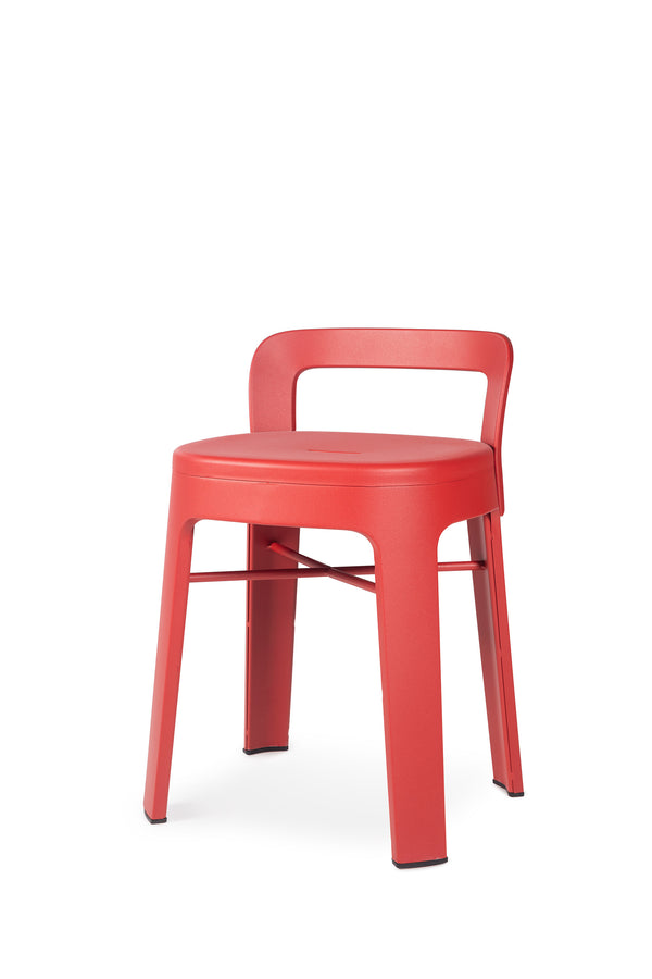 Tabouret Ombra - low with backrest — Rouge
